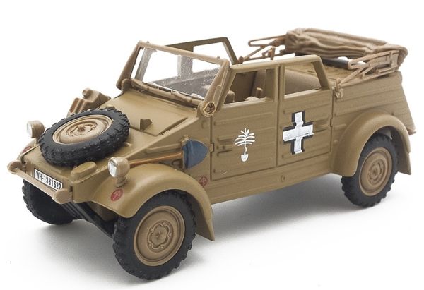 CAR455 - VOLKSWAGEN Kubelwagen 82 onbedekte zandversie 1940 Duitse leger Afrika Korps divisie - 1