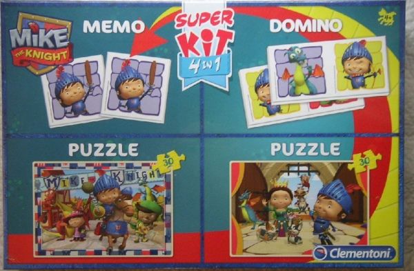 CLE08207 - 4 in 1 spel Memo; Domino en puzzels 2x30 stukjes MIKE LE CHEVALIER - 1
