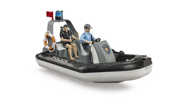 BRU62733 - Opblaasbare politieboot met politieagent, duiker en toebehoren - 1