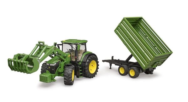 BRU3155 - JOHN DEERE 7R350 met voorlader en aanhanger - 1