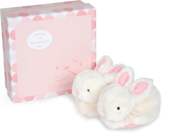 DC1308 - RABBIT CANDY - Pantoffels met roze rammelaar - 0/6 maanden - 1