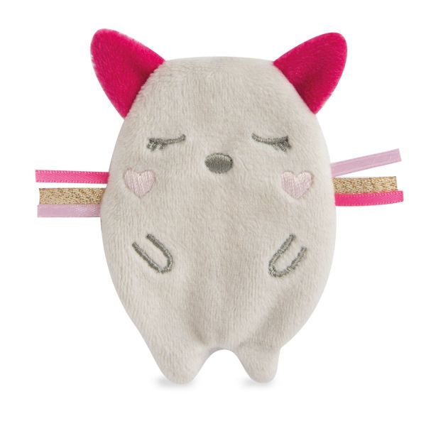 DC3426CHAT - Clip vanille/aardbei - Kat (ogen dicht) - 1
