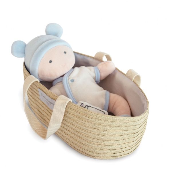 DC3625 - BABY MET MAND - Wit en Sky - 1