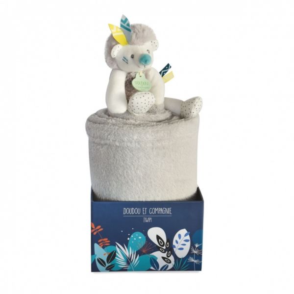 DC3647 - TIWIPI EGEL - Plaid met knuffel - 1