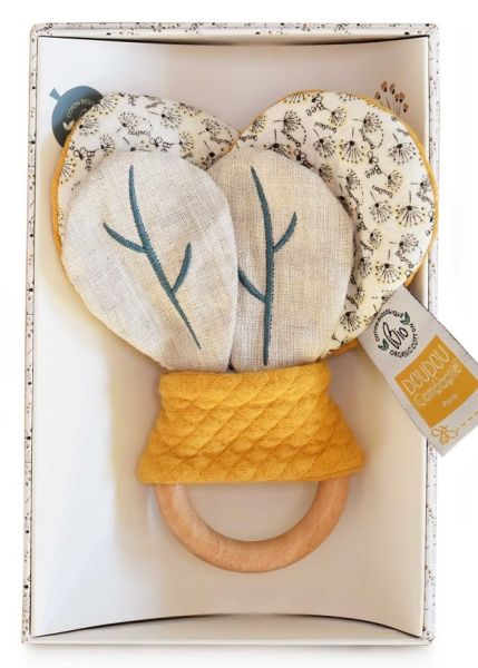 DC3845 - ORGANIC BEE POLLEN - Houten rammelaar met knapperig papier - 1