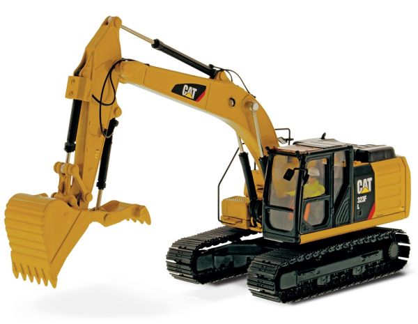 DCM85924 - CATERPILLAR 323F L-rupsgraafmachine met chauffeur en metalen bak - 1