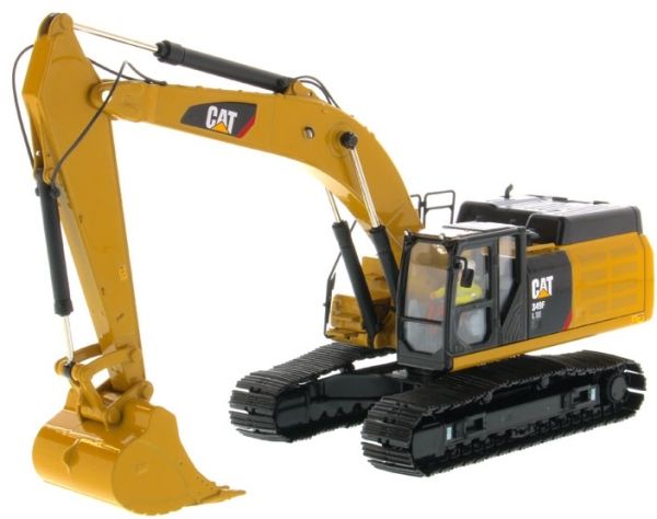 DCM85943 - CATERPILLAR 349F L XE graafmachine met chauffeur en metalen bak - 1