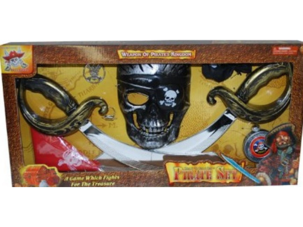 LPE50532 - Piratenset met een masker; 2 sabels en accessoires - 1