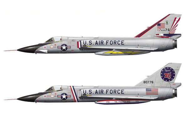 HAW02402 - Vliegtuig F-106A Delta dart - Bicentennial om in elkaar te zetten en te schilderen - 1