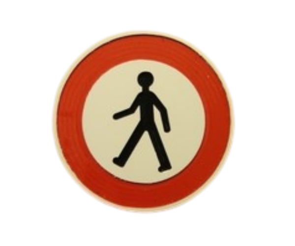 MCD-024 - Verbodsbord voor voetgangers - In kit - Post niet inbegrepen - 1