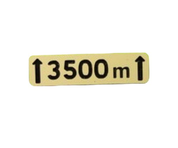 MCD-029 - Bewegwijzering bord Meer dan 3500m - In kitvorm - 1