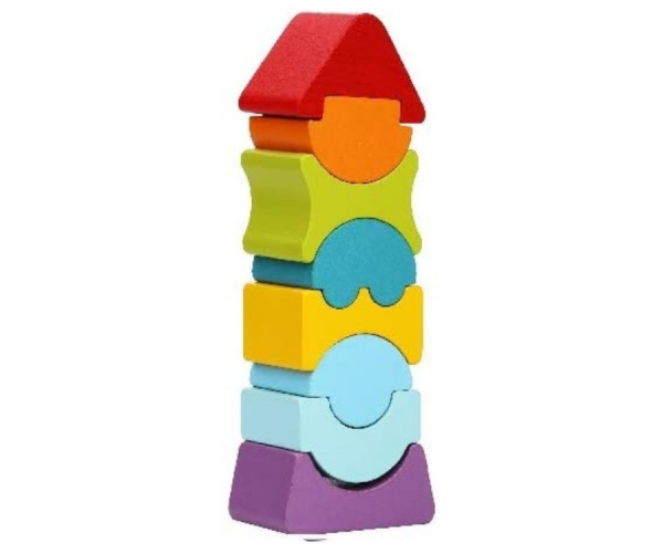 ASM12718 - CUBIKA - 8-delig houten speelgoed Chamboul'tour - 1