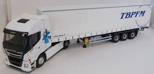 ELI116449 - IVECO Stralis XP 4x2 en TAUTLINER dekzeil aanhanger transport TBPFM - 1
