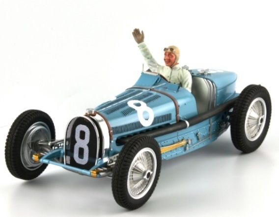 FLM-118002/8M - BUGATTI Type 59 #8 Monaco Grand prix 1934 Blauw - 1
