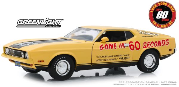 GREEN13548 - FORD Mustang Eleanor 60 Seconds Chronos gele Custom Movie Star Gone In 60 seconds - 1