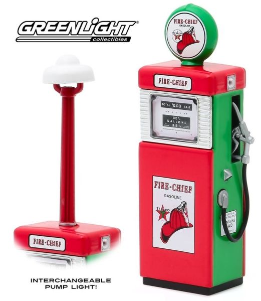 GREEN14080-B - TEXACO Brandweercommandant Benzinepomp verwisselbare lantaarnpaal afmetingen hoogte 10cm x breedte 3cm x diepte 2;5cm - 1