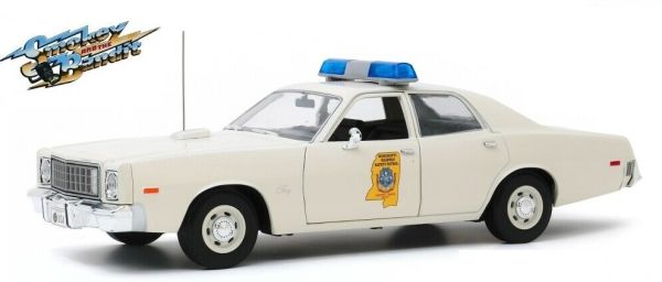 GREEN19083 - PLYMOUTH Fury 1975 wit uit de film Smokey And The Bandit 1977 - 1