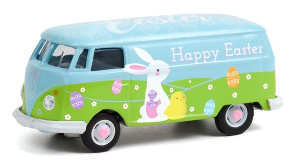 GREEN30253 - VOLKSWAGEN T2 Gesloten Bestelwagen Happy Haster verkocht in blister - 1