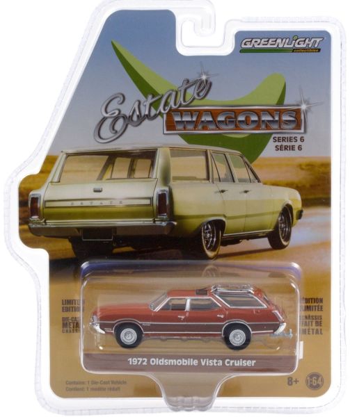 GREEN36010-C - OLDSMOBILE Vista Cruiser stationwagon 1972 bruin Estate Wagons serie verkocht in blisterverpakking - 1