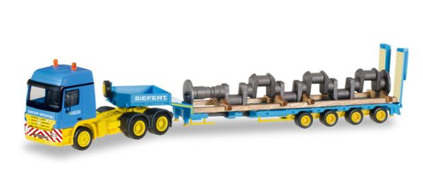 HER306973 - MERCEDES BENZ Actros S SZ 6x4 en dieplader aanhanger 4 assen met belading - 1