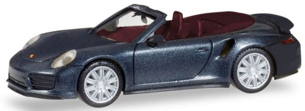 HER038928 - PORSCHE 911 Turbo cabrio donkergrijs - 1
