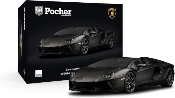 POCHK121F - LAMBORGHINI Aventador LP 700-4 Roadster Black - 814-delige set - 1