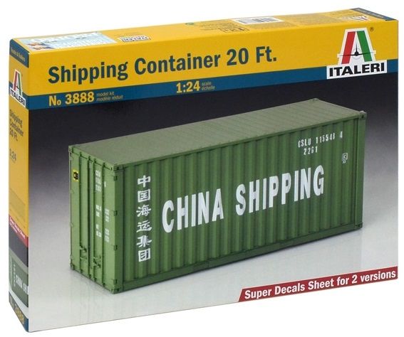 ITA3888 - 20 voet China Shiping maritiem containermodel om te monteren en te schilderen - 1