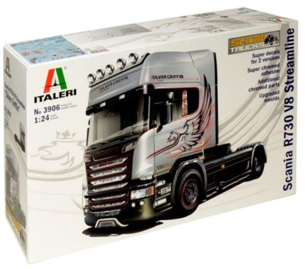 ITA3906 - SCANIA R730 Streamline V8 4x2 Silver Griffin-model om te monteren en te schilderen - 1