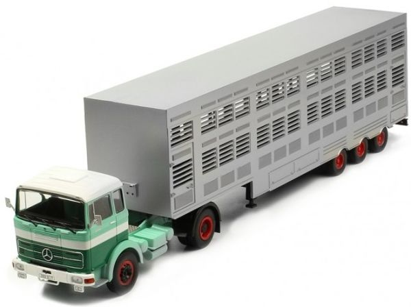 IXOTTR008 - MERCEDES BENZ LPS 1632 1970 4x2 en vee aanhanger - 1