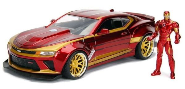 JAD253225003 - CHEVROLET Chevy Camaro IRON MAN Marvel Avengers met figuur inbegrepen - 1