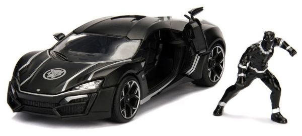 JAD253225004 - LYKAN Black Hypersport Black Panther Marvel Avengers met figuur inbegrepen - 1