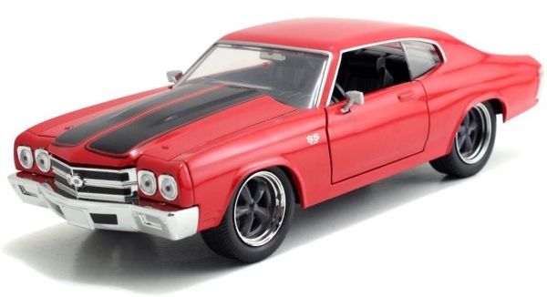 JAD97193 - CHEVROLET Chevelle SS 396 1970 rood zwarte strepen van Dom's uit de film Fast And Furious 4 - 1