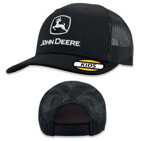 JA5308-3345-BK - JOHN DEERE Zwarte pet met gaasrug - 1