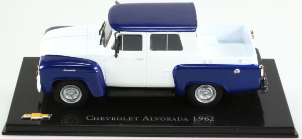 MAGCHEVYALVORADA - CHEVROLET Alvorada dubbele cabine pick-up 1962 blauw en wit - 1