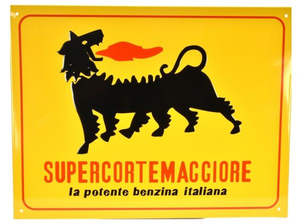 NET0054 - Decoratief metalen bord SUPERCORTEMAGGIORE afmeting lengte 33 cm x hoogte 26 cm - 1