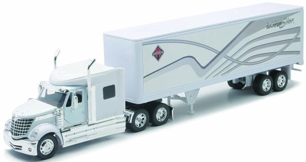 NEW10183 - INTERNATIONAL 6x4 wit met halfstijve witte carrosserie 2 assen INTERNATIONAL LONE STAR-markering - 1