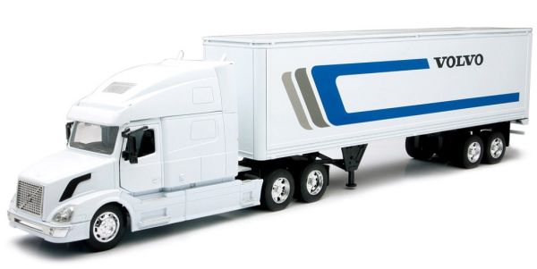 NEW14213 - VOLVO VN 780 6x4 wit met semi 2 assen bakwagen VOLVO - 1