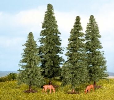 NOC25232 - 4 kerstbomen - 8 12 cm - 1