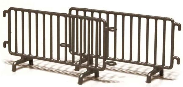 NOREVAV4107 - 2 miniatuur metalen Vauban barrières voor model lengte 5cm hoogte 2.5cm - 1