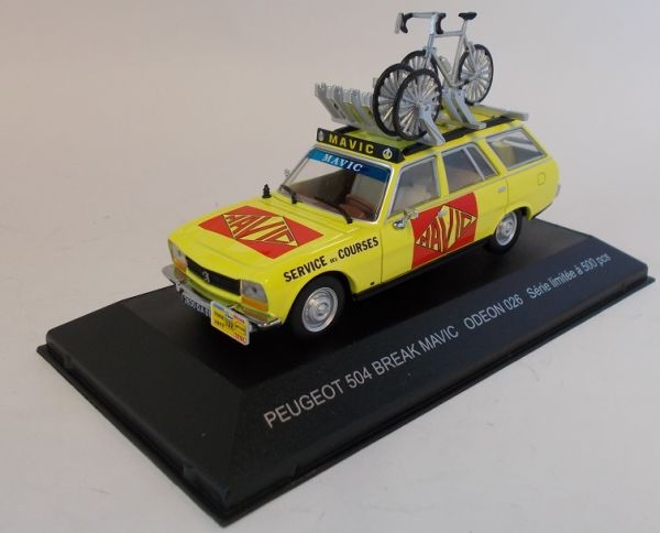 ODE026 - PEUGEOT 504 stationcar fietsendrager Mavic racing service Beperkt tot 500 exemplaren - 1