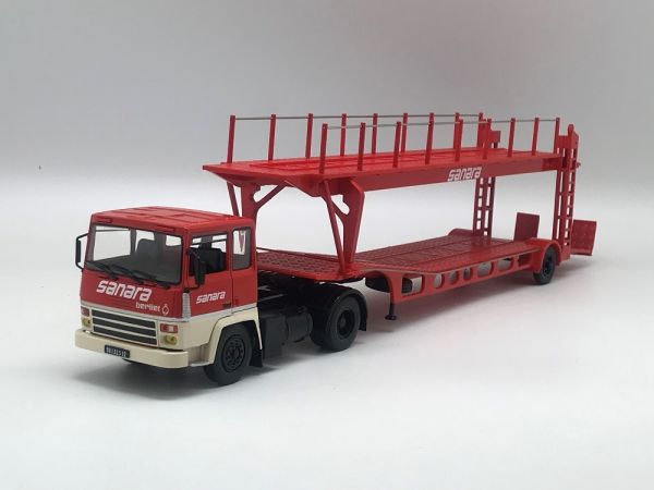 ODE094 - BERLIET TR250 4x2 met SANARA autotransporter aanhanger - 1