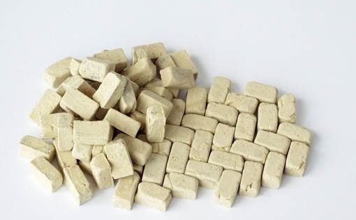 PLS137 - Miniatuur kasseien voor beige rechthoek diorama - 1
