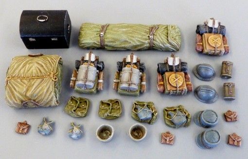 PLS4052 - Pakket Franse soldaten 14/18 miniatuur om te schilderen voor diorama 25 stuks - 1