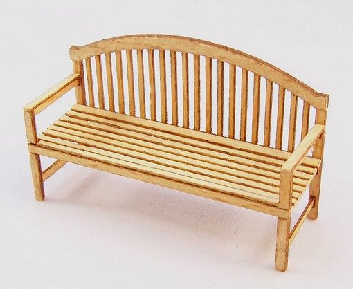 PLS427 - Miniatuur bankje om te monteren afmetingen 5 x 1;6 cm hoogte 3 cm - 1