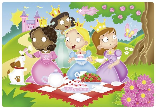 RAV056125 - Puzzel - 12 stukjes - De prinses en haar vriendjes - 19 x 19 cm - 1