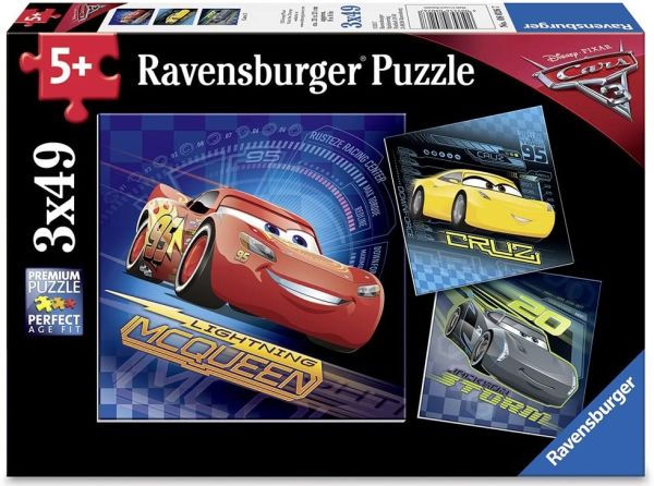 RAV08026 - 3 puzzel 49 stukjes - CARS 3 - 1