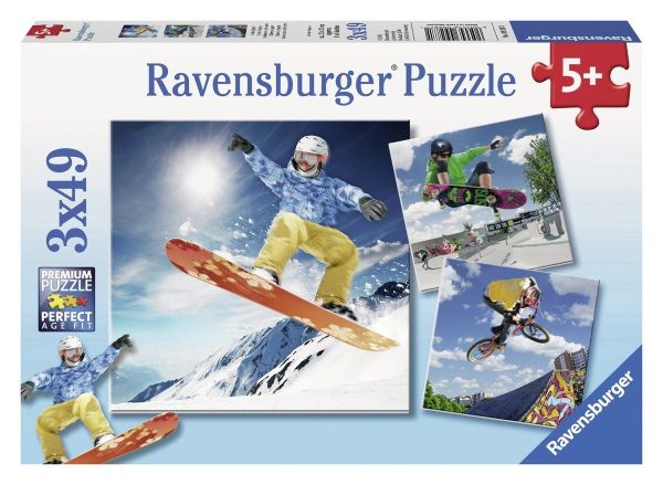 RAV09287 - 3 actiesportpuzzels - 49 stukjes - 1