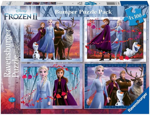 RAV12885 - 4 puzzels 100 stukjes - DE BEVROREN KONINGIN - 1