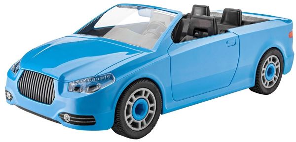 REV00801 - Roadster cabriolet blauwe demontabele auto met gereedschap - 1
