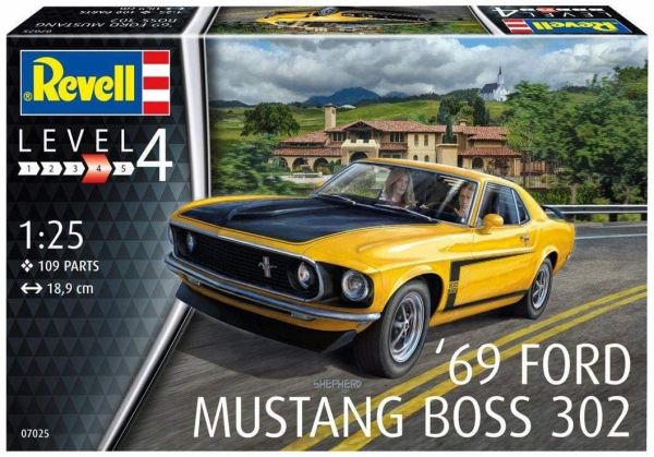 REV07025 - FORD Mustang Boss 302 1969 model om te monteren en te schilderen - 1